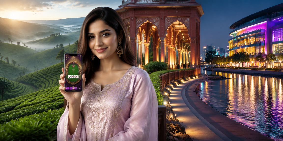 সিলেটের সবুজ চা বাগানের পটভূমিতে একজন তরুণ মোবাইলে স্পোর্টস বেটিং উপভোগ করছেন